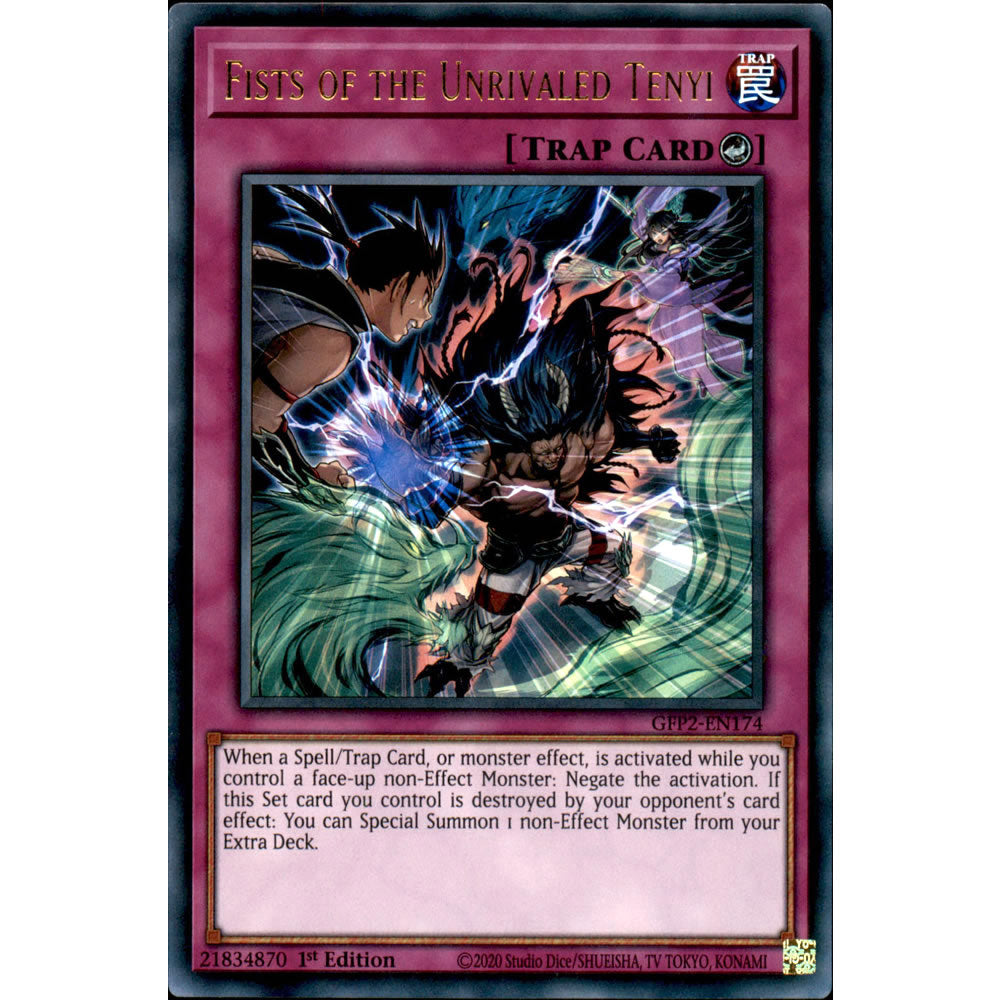 Fists of the Unrivaled Tenyi GFP2-EN174 Yu-Gi-Oh! Card from the Ghosts From the Past: The 2nd Haunting Set