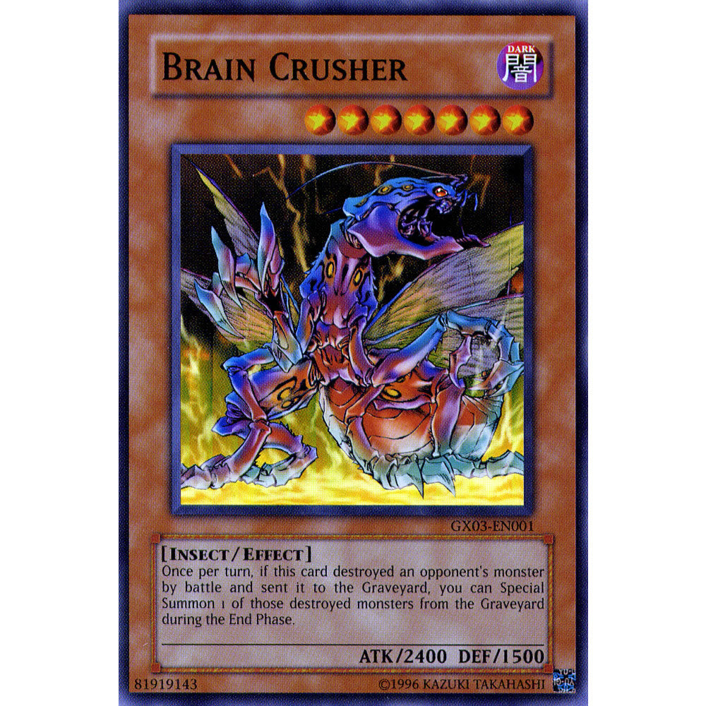 Brain Crusher GX03-EN001 Yu-Gi-Oh! Card from the GX Spirit Caller Set