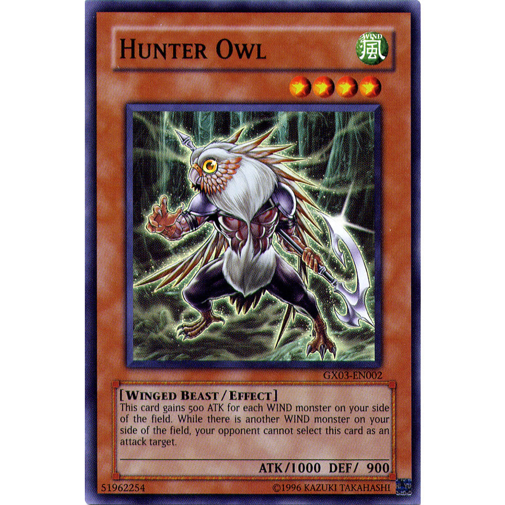 Hunter Owl GX03-EN002 Yu-Gi-Oh! Card from the GX Spirit Caller Set