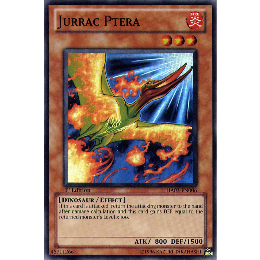 Jurrac Ptera HA03-EN006 Yu-Gi-Oh! Card from the Hidden Arsenal 3 Set