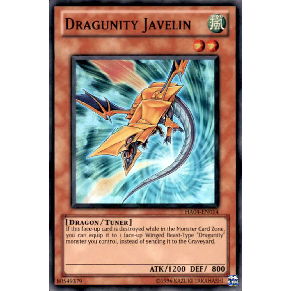 Dragunity Javelin HA04-EN014 Yu-Gi-Oh! Card from the Hidden Arsenal 4: Trishula's Triumph Set