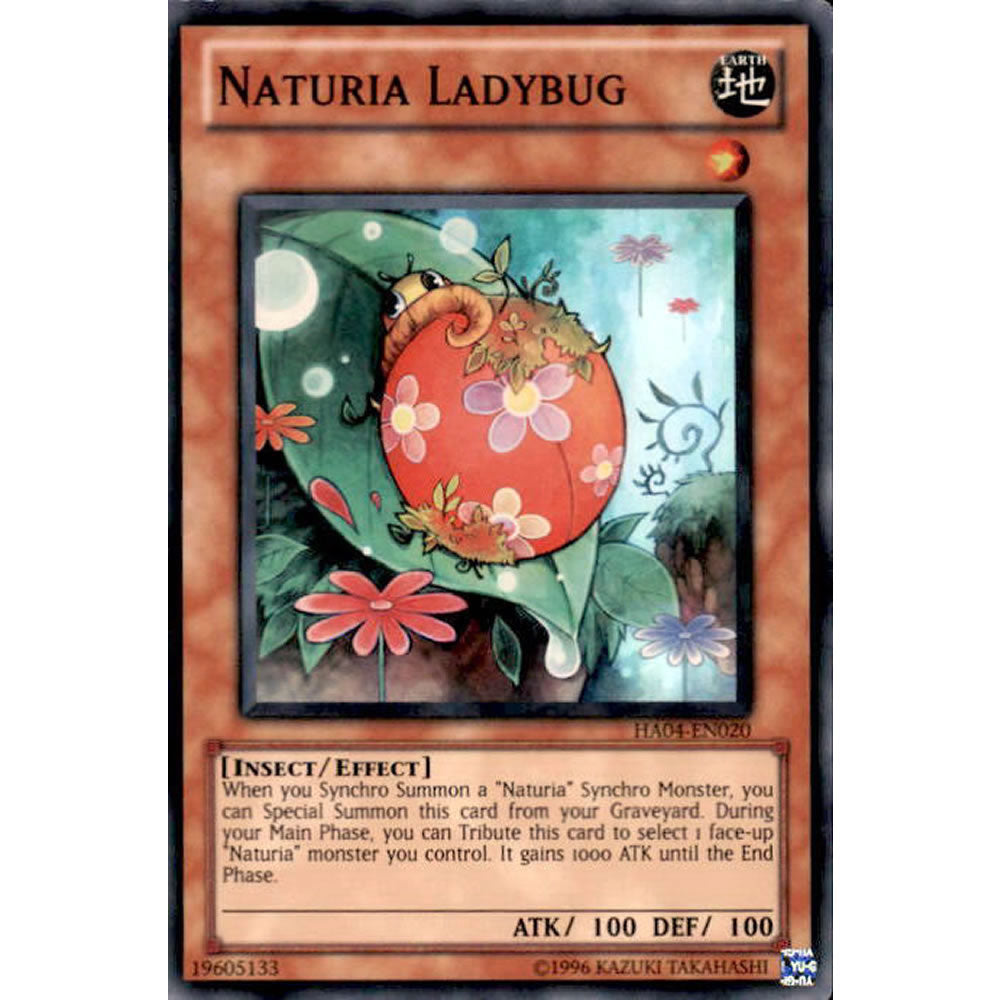 Naturia Ladybug HA04-EN020 Yu-Gi-Oh! Card from the Hidden Arsenal 4: Trishula's Triumph Set