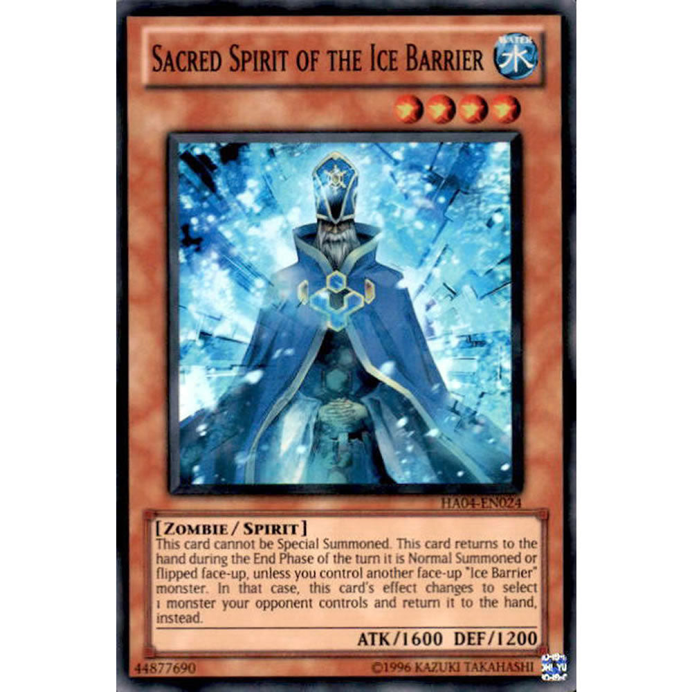 Sacred Spirit Of The Ice Barrier HA04-EN024 Yu-Gi-Oh! Card from the Hidden Arsenal 4: Trishula's Triumph Set