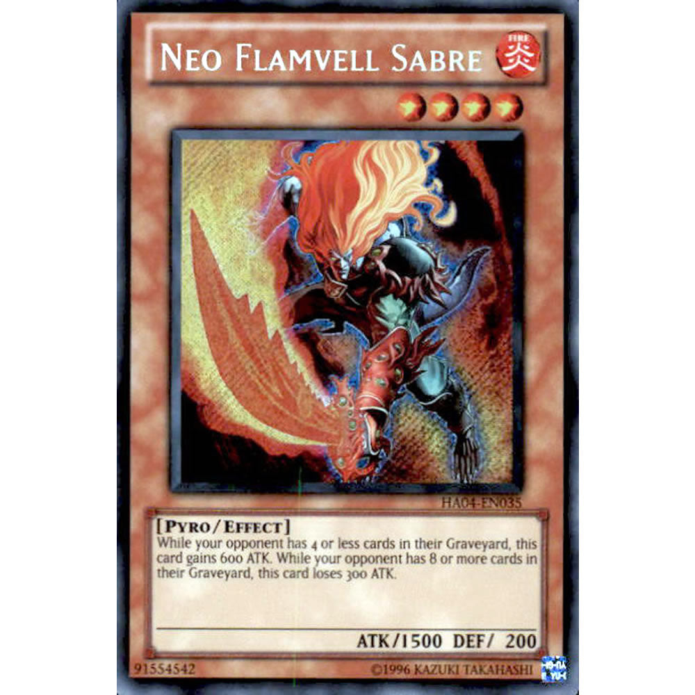 Neo Flamvell Sabre HA04-EN035 Yu-Gi-Oh! Card from the Hidden Arsenal 4: Trishula's Triumph Set