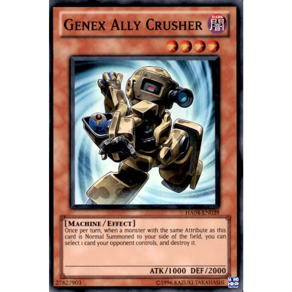Genex Ally Crusher HA04-EN039 Yu-Gi-Oh! Card from the Hidden Arsenal 4: Trishula's Triumph Set