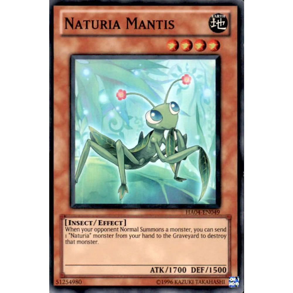 Naturia Mantis HA04-EN049 Yu-Gi-Oh! Card from the Hidden Arsenal 4: Trishula's Triumph Set