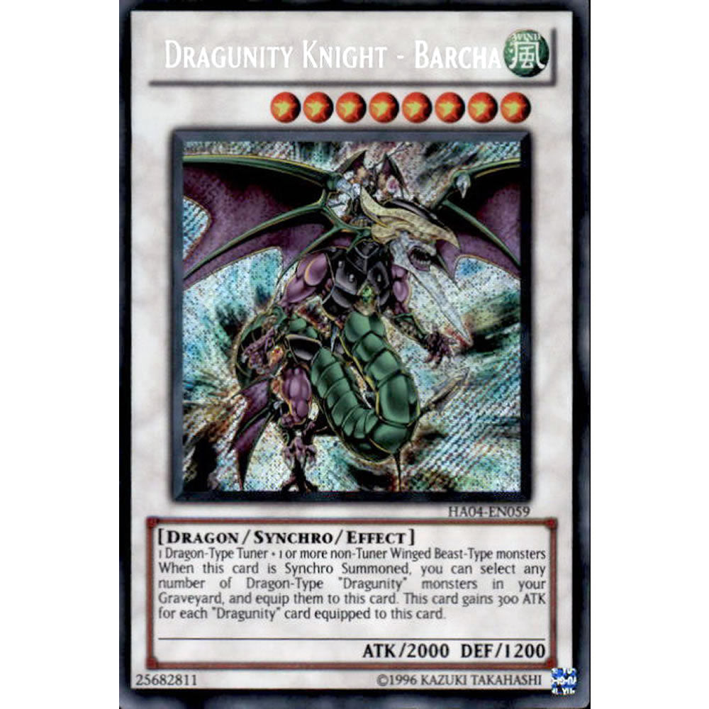 Dragunity Knight Barcha HA04-EN059 Yu-Gi-Oh! Card from the Hidden Arsenal 4: Trishula's Triumph Set
