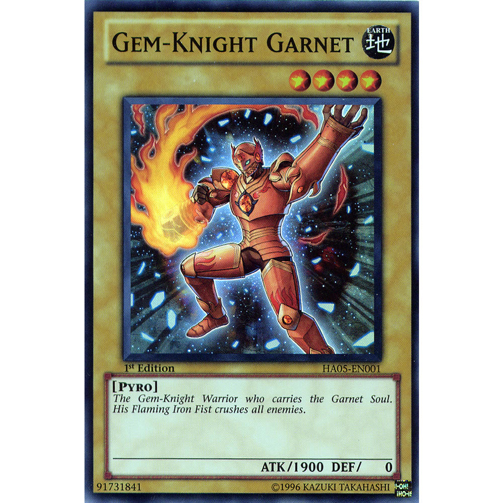 Gem-Knight Garnet HA05-EN001 Yu-Gi-Oh! Card from the Hidden Arsenal 5: Steelswarm Invasion Set