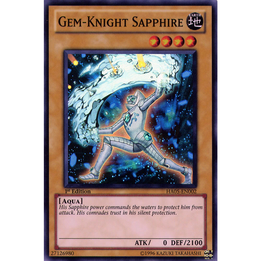 Gem-Knight Sapphire HA05-EN002 Yu-Gi-Oh! Card from the Hidden Arsenal 5: Steelswarm Invasion Set