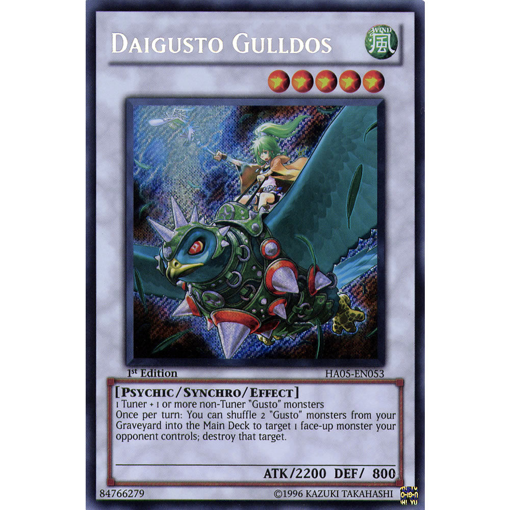 Daigusto Gulldos HA05-EN053 Yu-Gi-Oh! Card from the Hidden Arsenal 5: Steelswarm Invasion Set