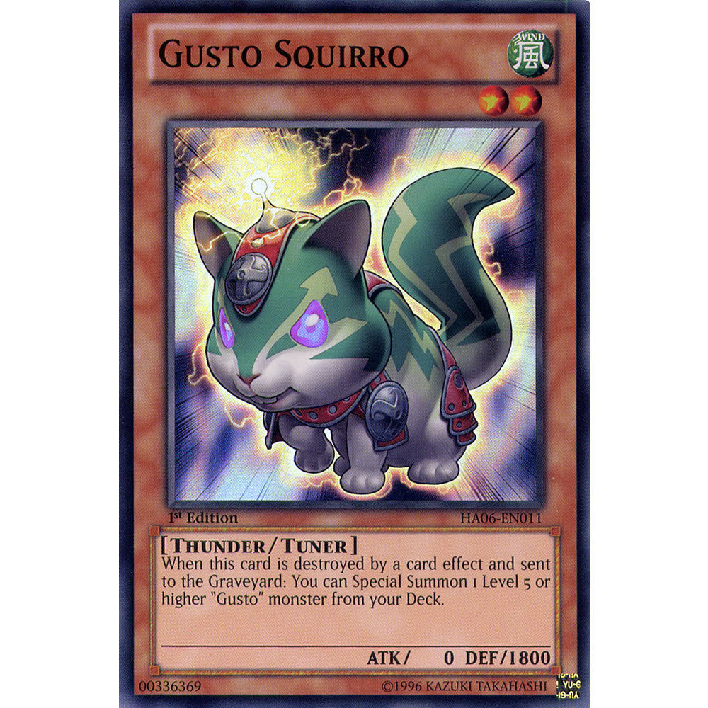 Gusto Squirro HA06-EN011 Yu-Gi-Oh! Card from the Hidden Arsenal 6: Omega Xyz Set