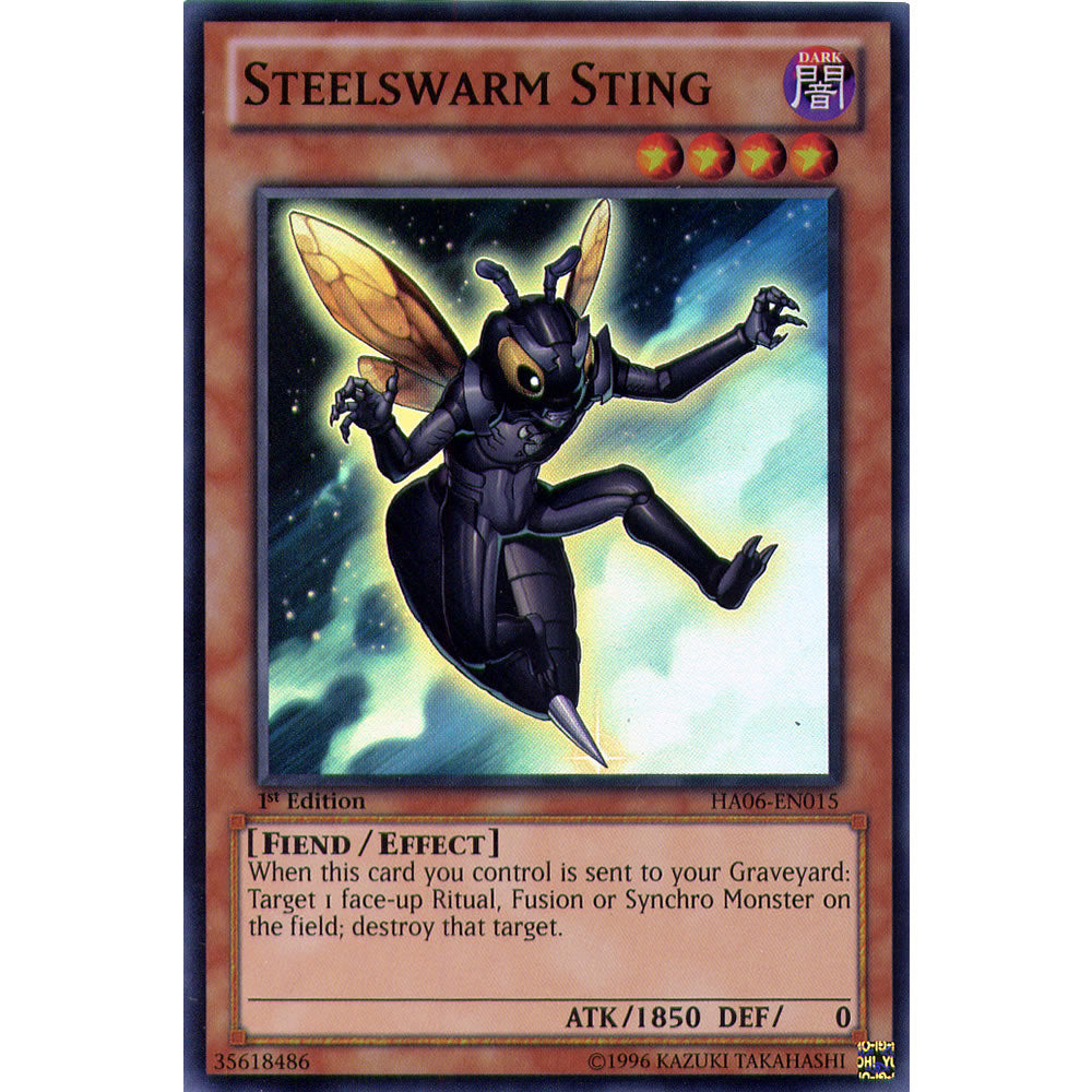 Steelswarm Sting HA06-EN015 Yu-Gi-Oh! Card from the Hidden Arsenal 6: Omega Xyz Set