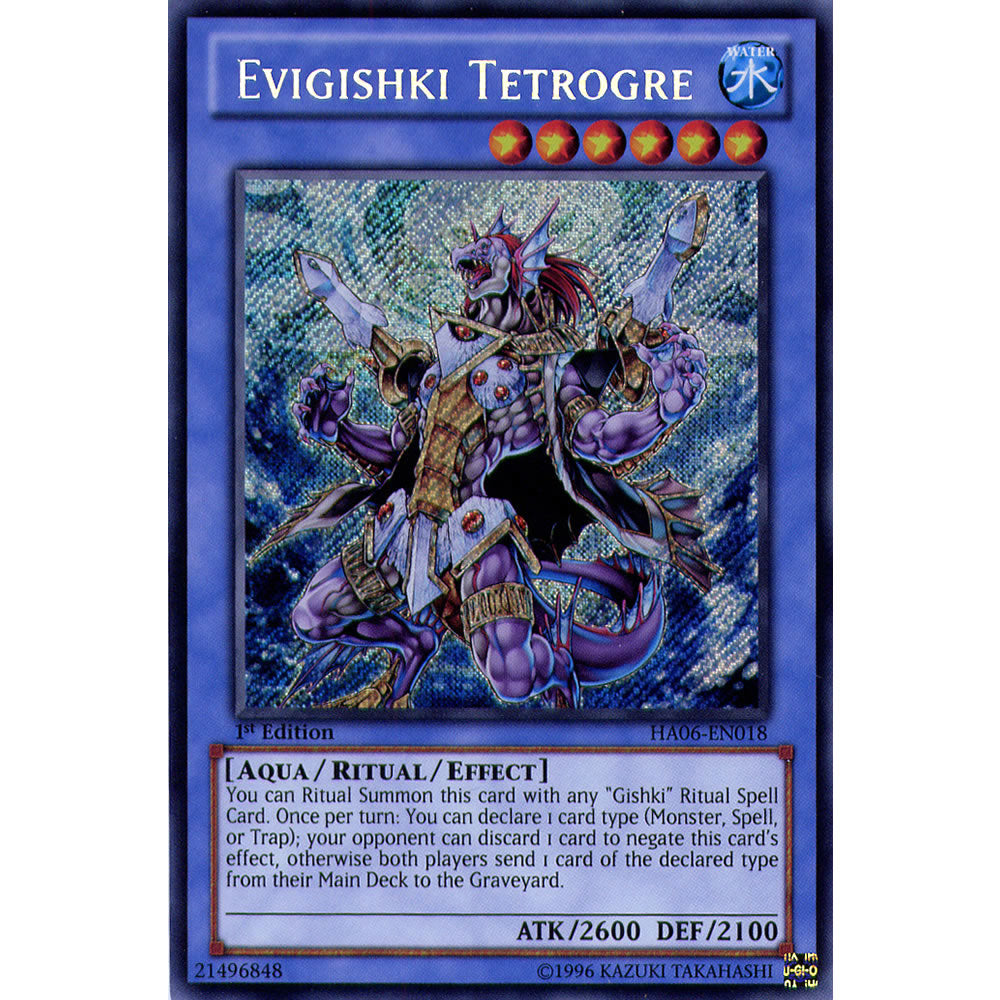 Evigishki Tetrogre HA06-EN018 Yu-Gi-Oh! Card from the Hidden Arsenal 6: Omega Xyz Set