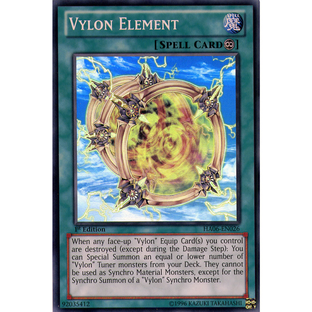Vylon Element HA06-EN026 Yu-Gi-Oh! Card from the Hidden Arsenal 6: Omega Xyz Set