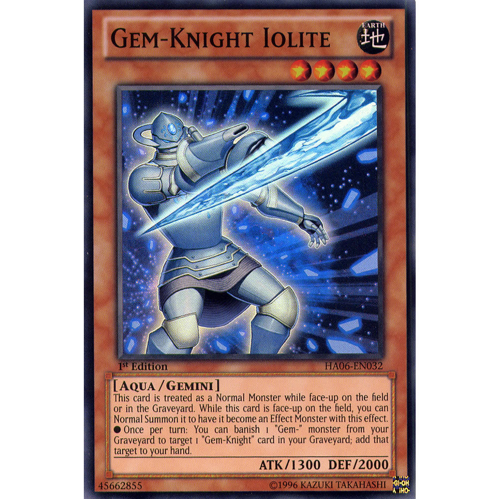 Gem-Knight Iolite HA06-EN032 Yu-Gi-Oh! Card from the Hidden Arsenal 6: Omega Xyz Set