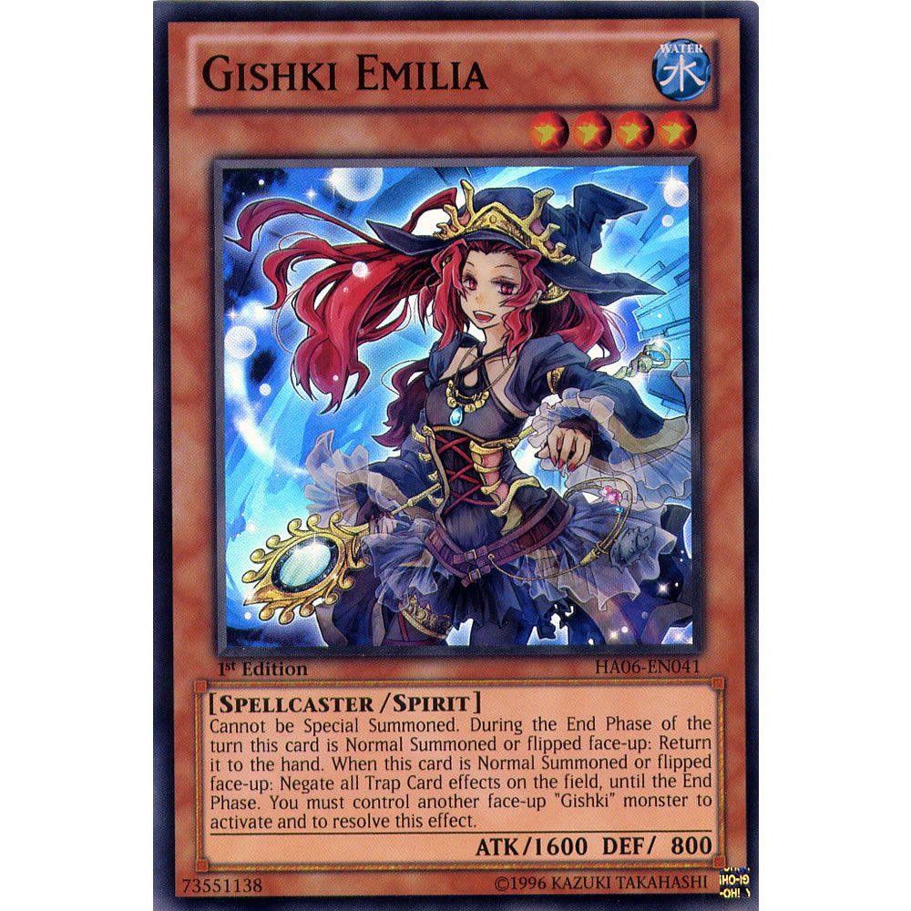 Gishki Emilia HA06-EN041 Yu-Gi-Oh! Card from the Hidden Arsenal 6: Omega Xyz Set