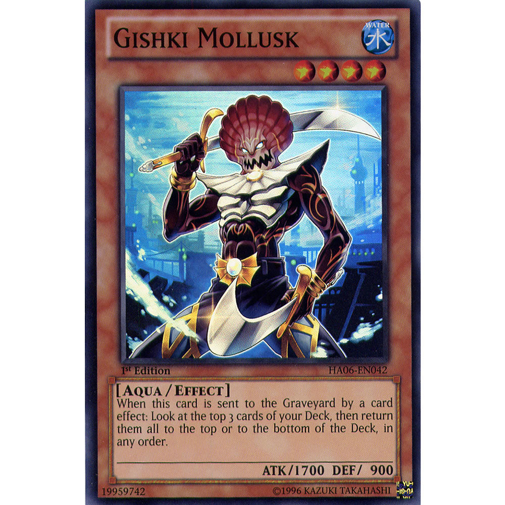 Gishki Mollusk HA06-EN042 Yu-Gi-Oh! Card from the Hidden Arsenal 6: Omega Xyz Set