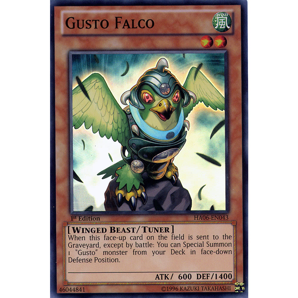 Gusto Falco HA06-EN043 Yu-Gi-Oh! Card from the Hidden Arsenal 6: Omega Xyz Set