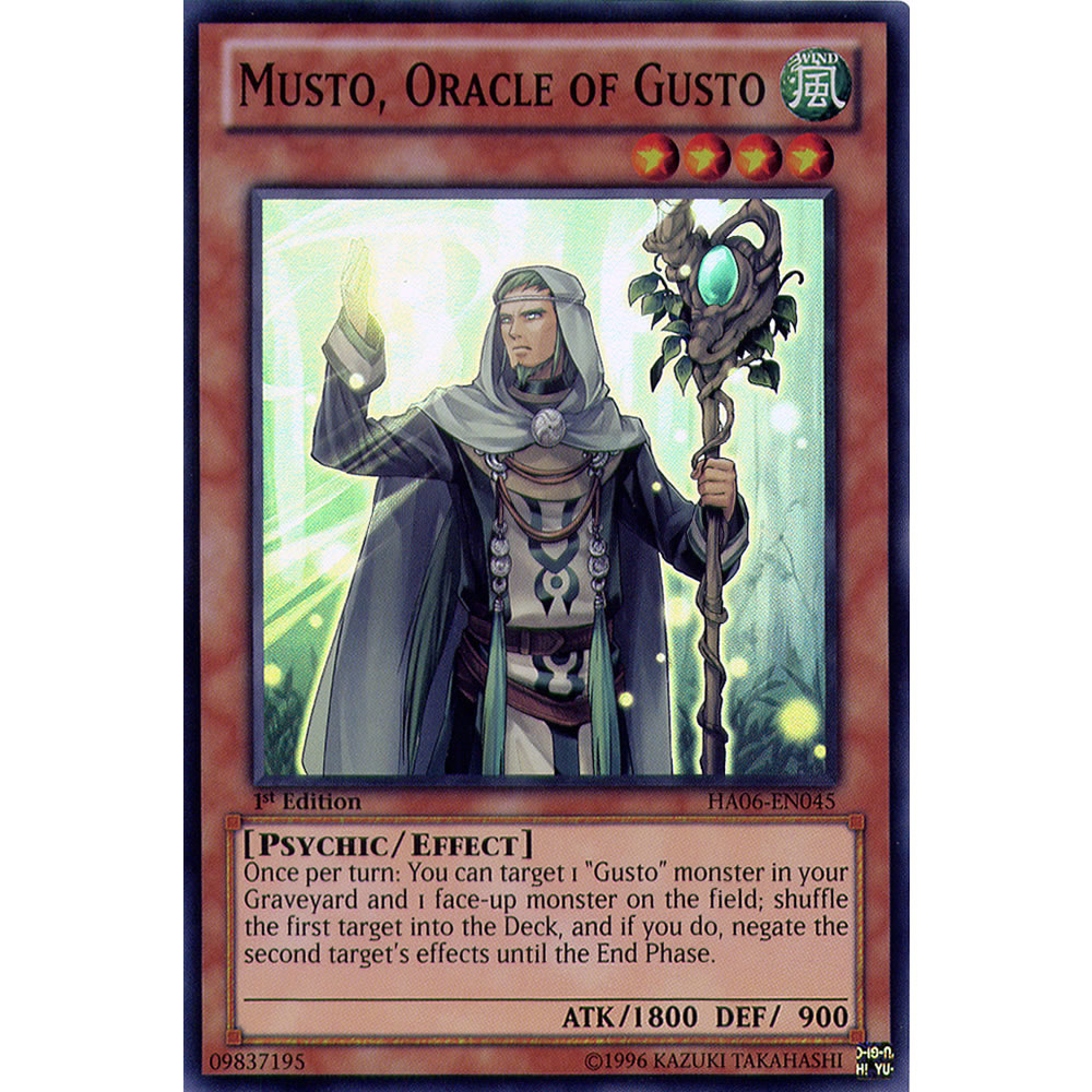 Musto, Oracle of Gusto HA06-EN045 Yu-Gi-Oh! Card from the Hidden Arsenal 6: Omega Xyz Set
