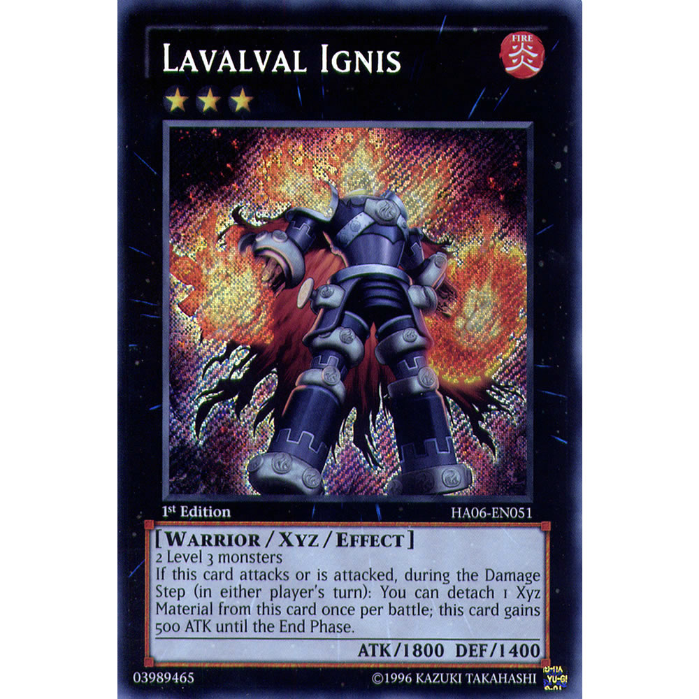 Lavalval Ignis HA06-EN051 Yu-Gi-Oh! Card from the Hidden Arsenal 6: Omega Xyz Set