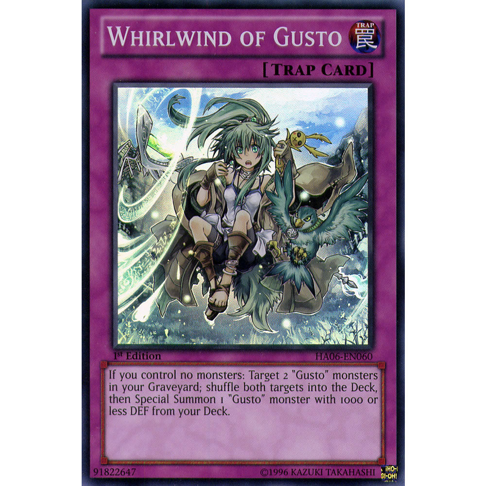 Whirlwind of Gusto HA06-EN060 Yu-Gi-Oh! Card from the Hidden Arsenal 6: Omega Xyz Set