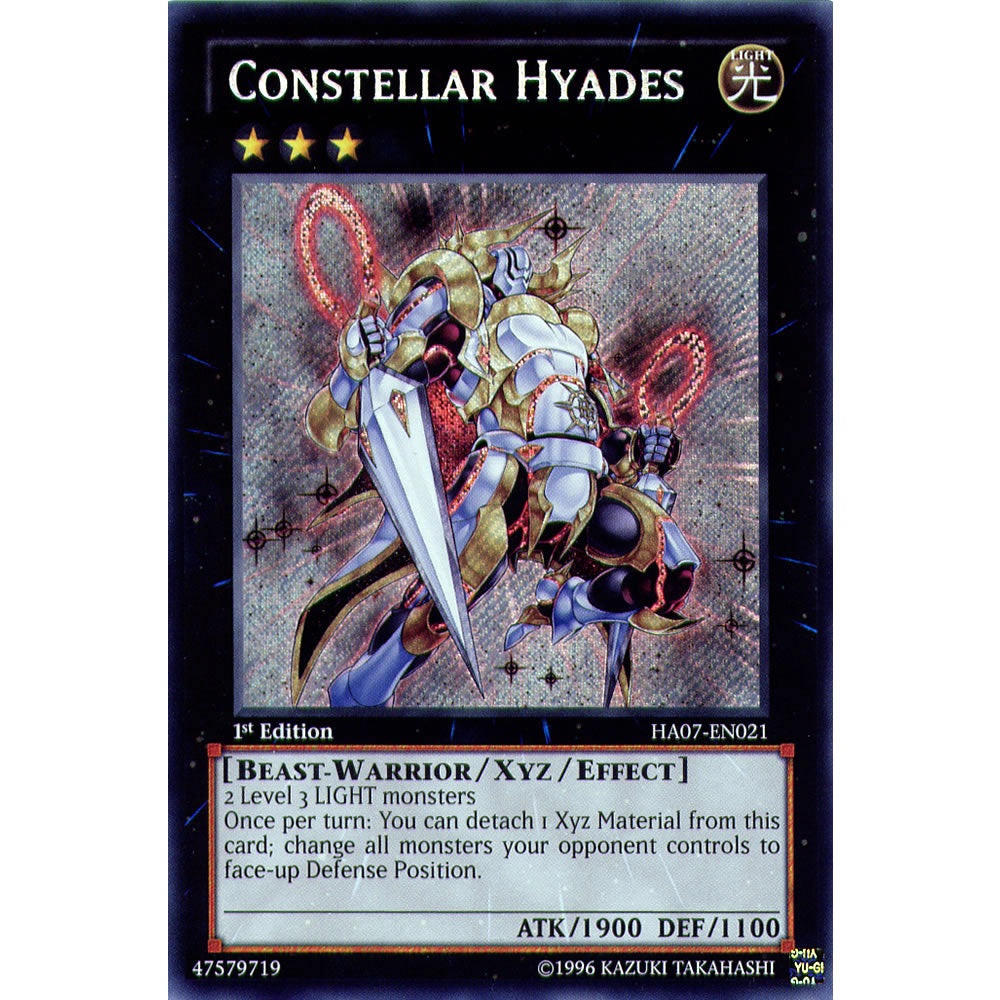 Constellar Hyades HA07-EN021 Yu-Gi-Oh! Card from the Hidden Arsenal 7: Knight of Stars Set