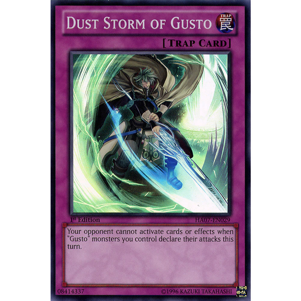 Dust Storm of Gusto HA07-EN029 Yu-Gi-Oh! Card from the Hidden Arsenal 7: Knight of Stars Set