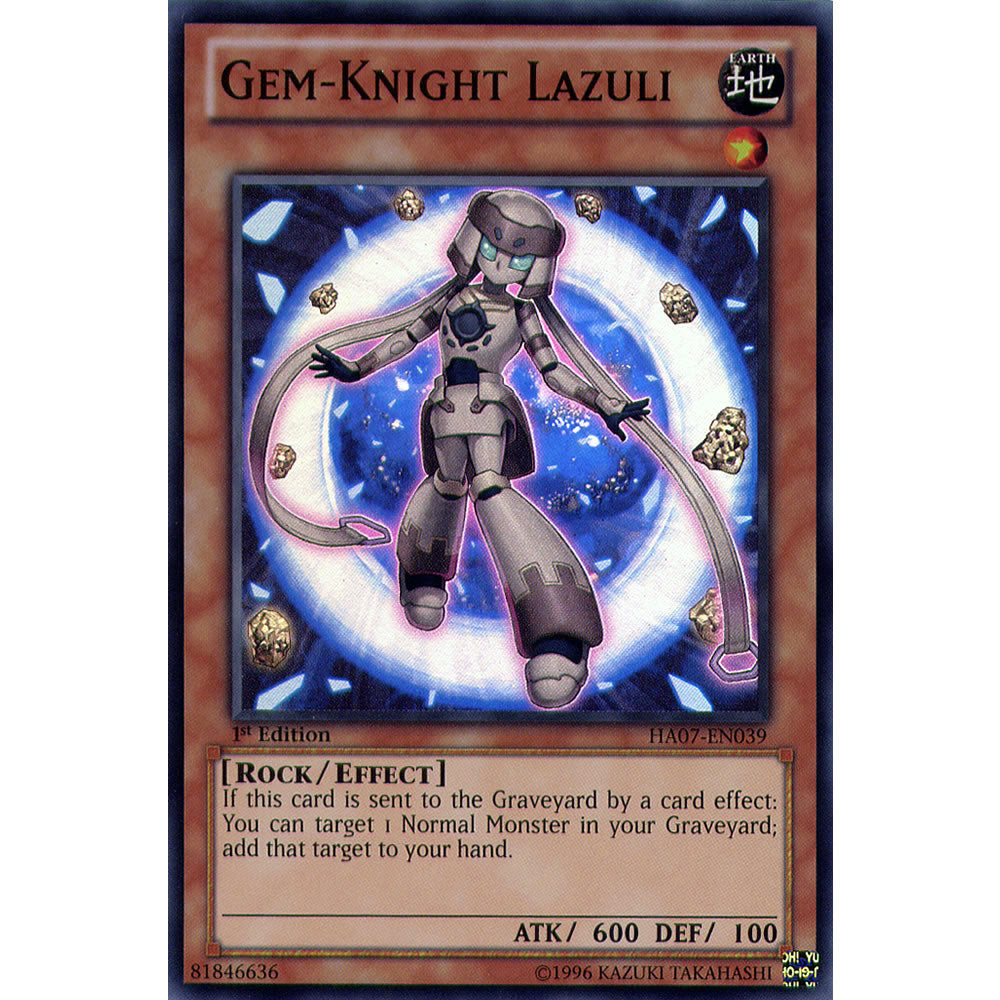 Gem-Knight Lazuli HA07-EN039 Yu-Gi-Oh! Card from the Hidden Arsenal 7: Knight of Stars Set