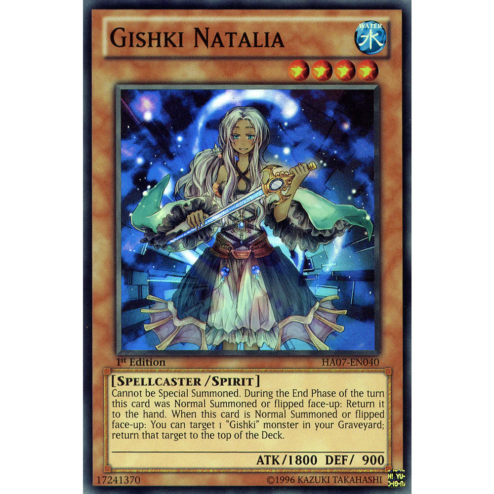 Gishki Natalia HA07-EN040 Yu-Gi-Oh! Card from the Hidden Arsenal 7: Knight of Stars Set