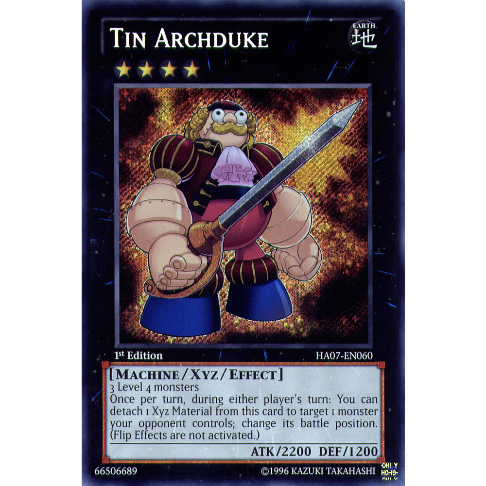 Tin Archduke HA07-EN060 Yu-Gi-Oh! Card from the Hidden Arsenal 7: Knight of Stars Set