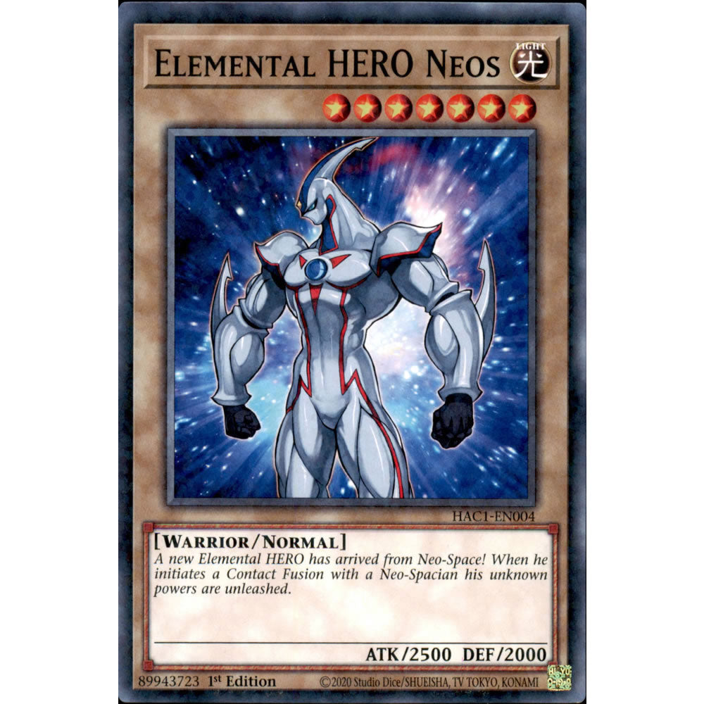 Elemental HERO Neos HAC1-EN004 Yu-Gi-Oh! Card from the Hidden Arsenal: Chapter 1 Set