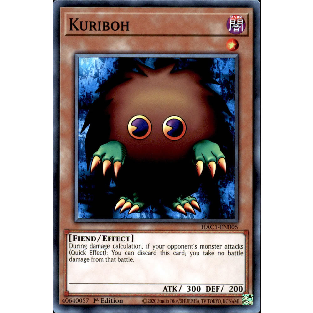 Kuriboh HAC1-EN005 Yu-Gi-Oh! Card from the Hidden Arsenal: Chapter 1 Set