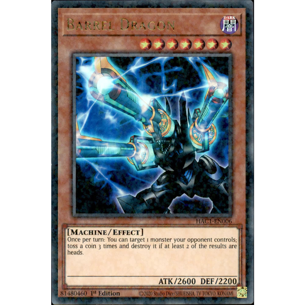 Barrel Dragon HAC1-EN006 Yu-Gi-Oh! Card from the Hidden Arsenal: Chapter 1 Set