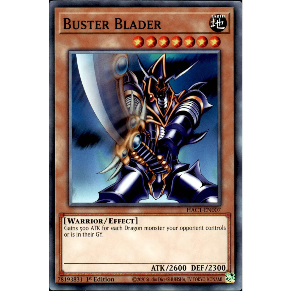 Buster Blader HAC1-EN007 Yu-Gi-Oh! Card from the Hidden Arsenal: Chapter 1 Set