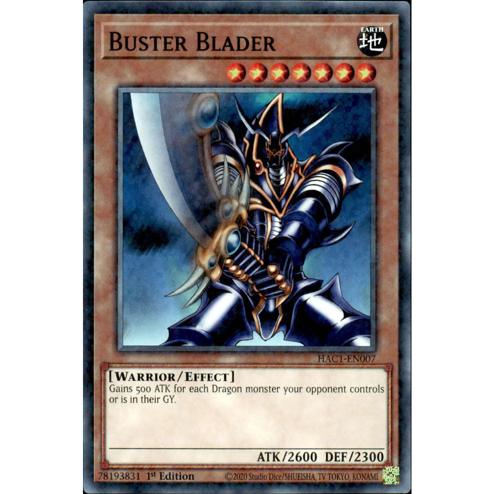 Buster Blader HAC1-EN007 Yu-Gi-Oh! Card from the Hidden Arsenal: Chapter 1 Set