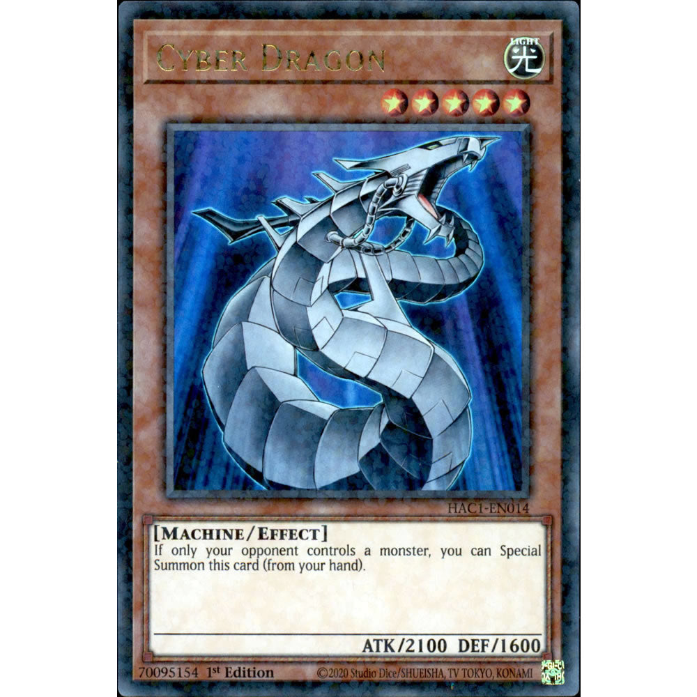 Cyber Dragon HAC1-EN014 Yu-Gi-Oh! Card from the Hidden Arsenal: Chapter 1 Set