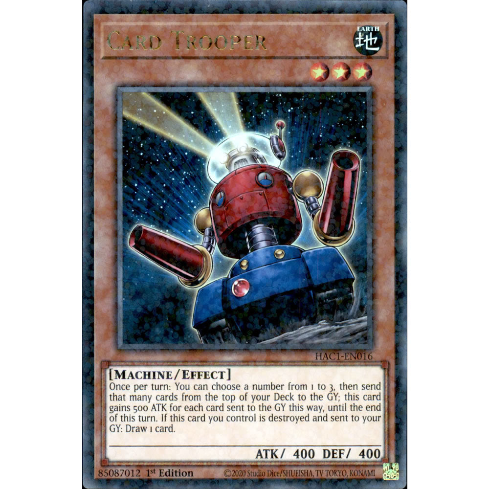 Card Trooper HAC1-EN016 Yu-Gi-Oh! Card from the Hidden Arsenal: Chapter 1 Set