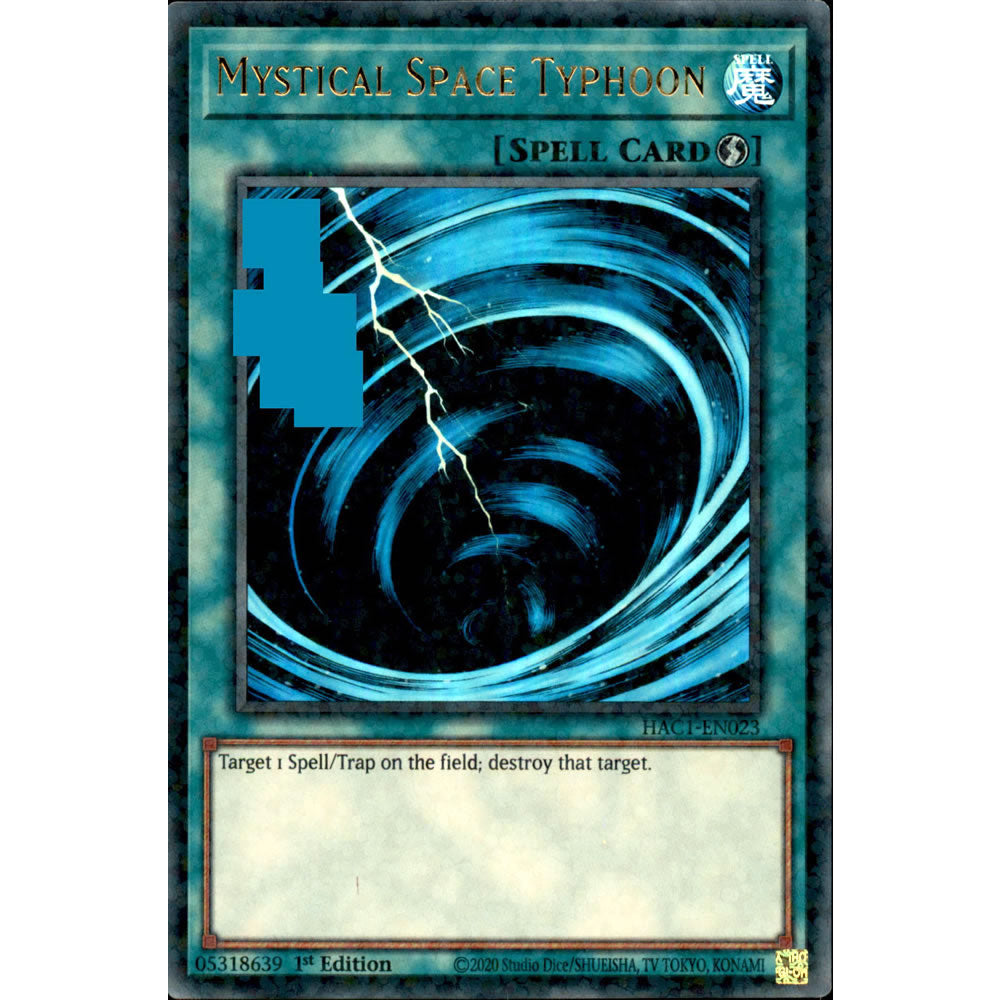 Mystical Space Typhoon HAC1-EN023 Yu-Gi-Oh! Card from the Hidden Arsenal: Chapter 1 Set