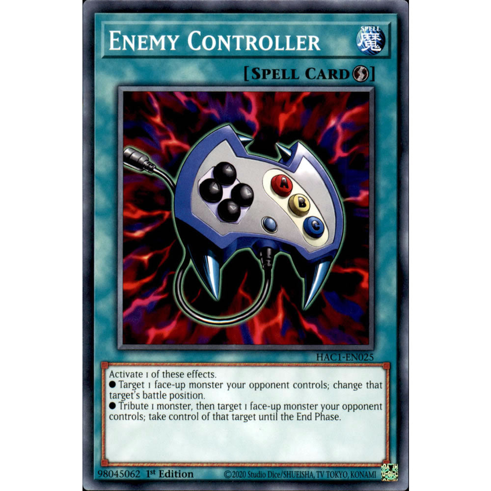 Enemy Controller HAC1-EN025 Yu-Gi-Oh! Card from the Hidden Arsenal: Chapter 1 Set