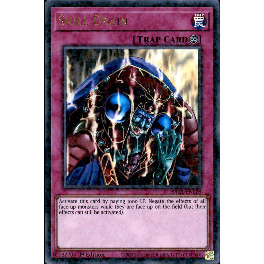 Skill Drain HAC1-EN028 Yu-Gi-Oh! Card from the Hidden Arsenal: Chapter 1 Set