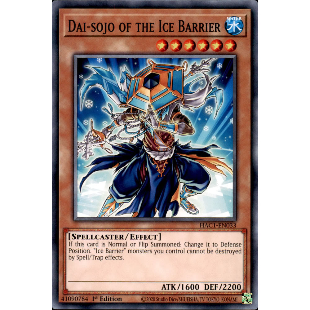 Dai-sojo of the Ice Barrier HAC1-EN033 Yu-Gi-Oh! Card from the Hidden Arsenal: Chapter 1 Set