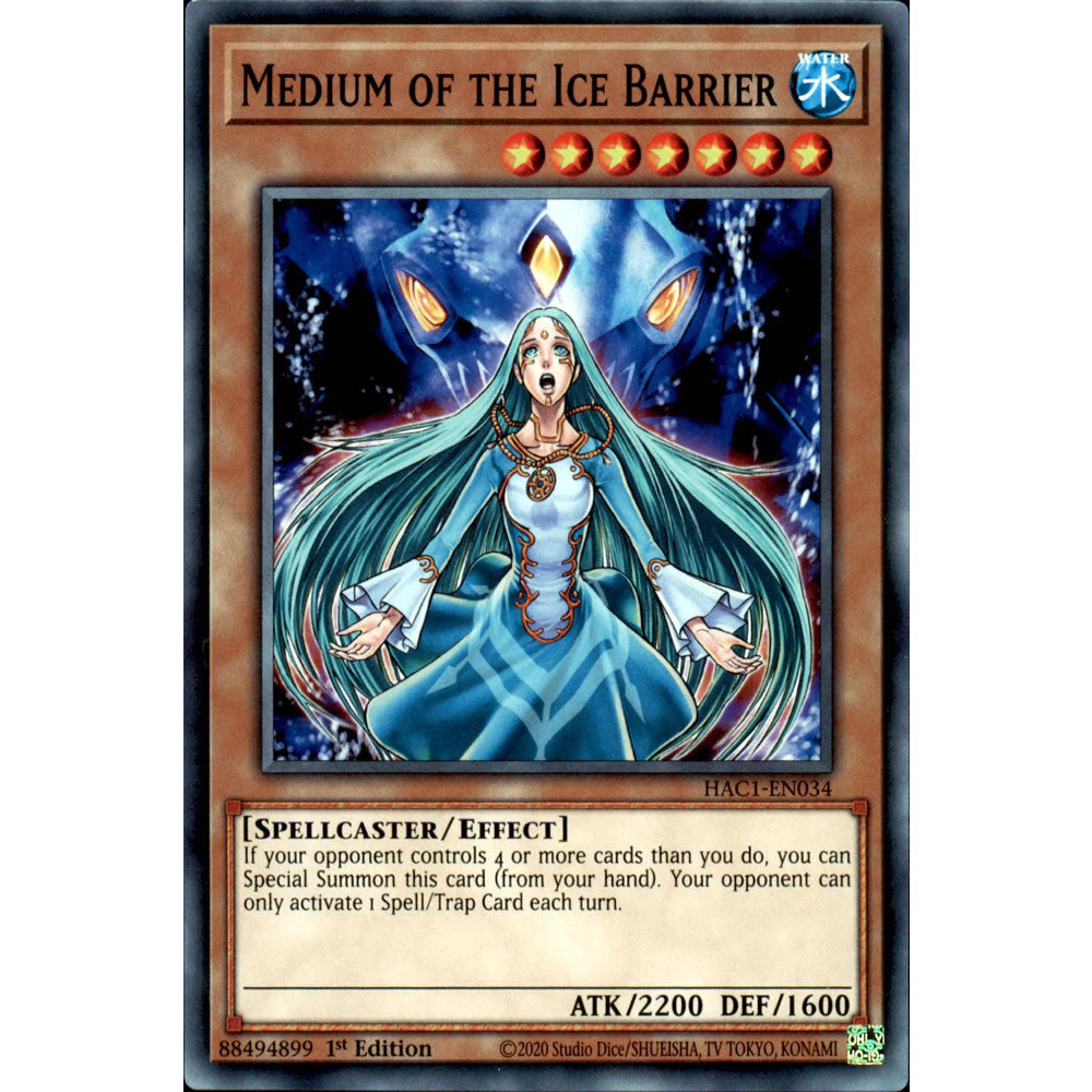 Medium of the Ice Barrier HAC1-EN034 Yu-Gi-Oh! Card from the Hidden Arsenal: Chapter 1 Set