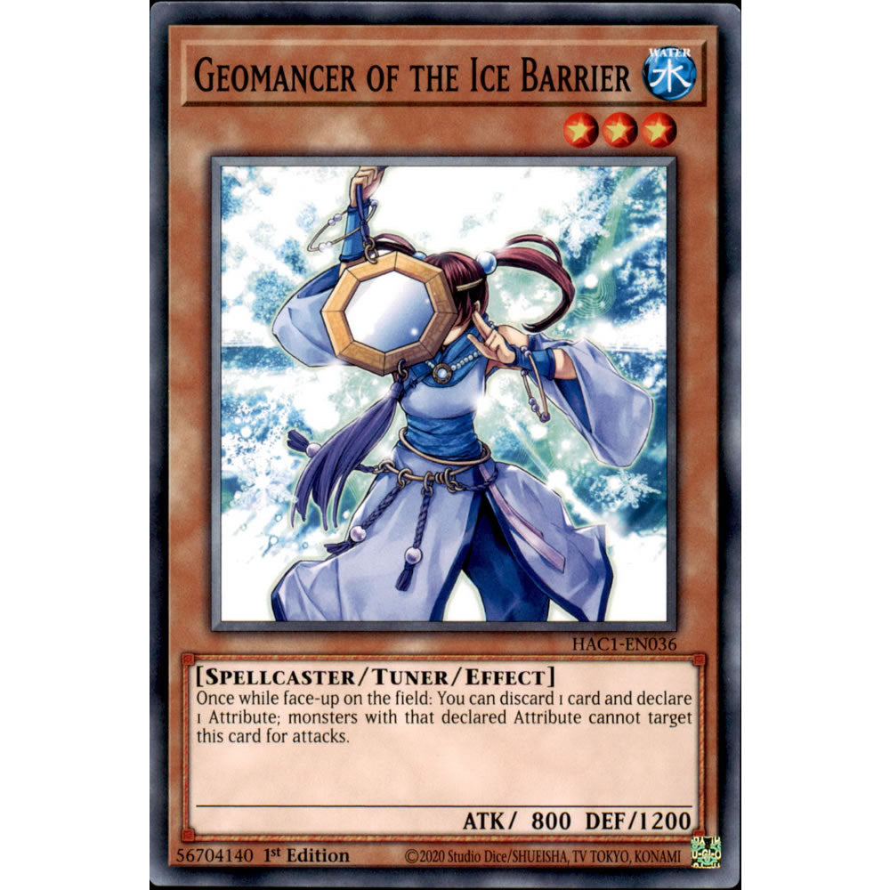 Geomancer of the Ice Barrier HAC1-EN036 Yu-Gi-Oh! Card from the Hidden Arsenal: Chapter 1 Set