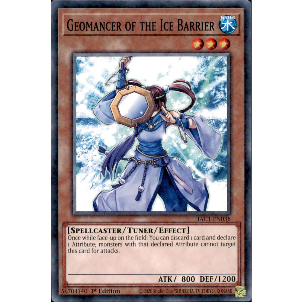 Geomancer of the Ice Barrier HAC1-EN036 Yu-Gi-Oh! Card from the Hidden Arsenal: Chapter 1 Set