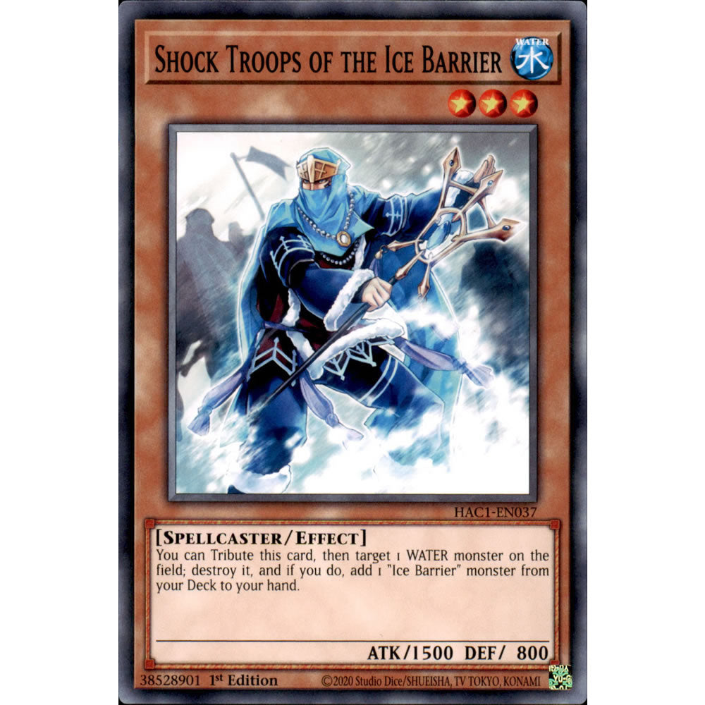 Shock Troops of the Ice Barrier HAC1-EN037 Yu-Gi-Oh! Card from the Hidden Arsenal: Chapter 1 Set