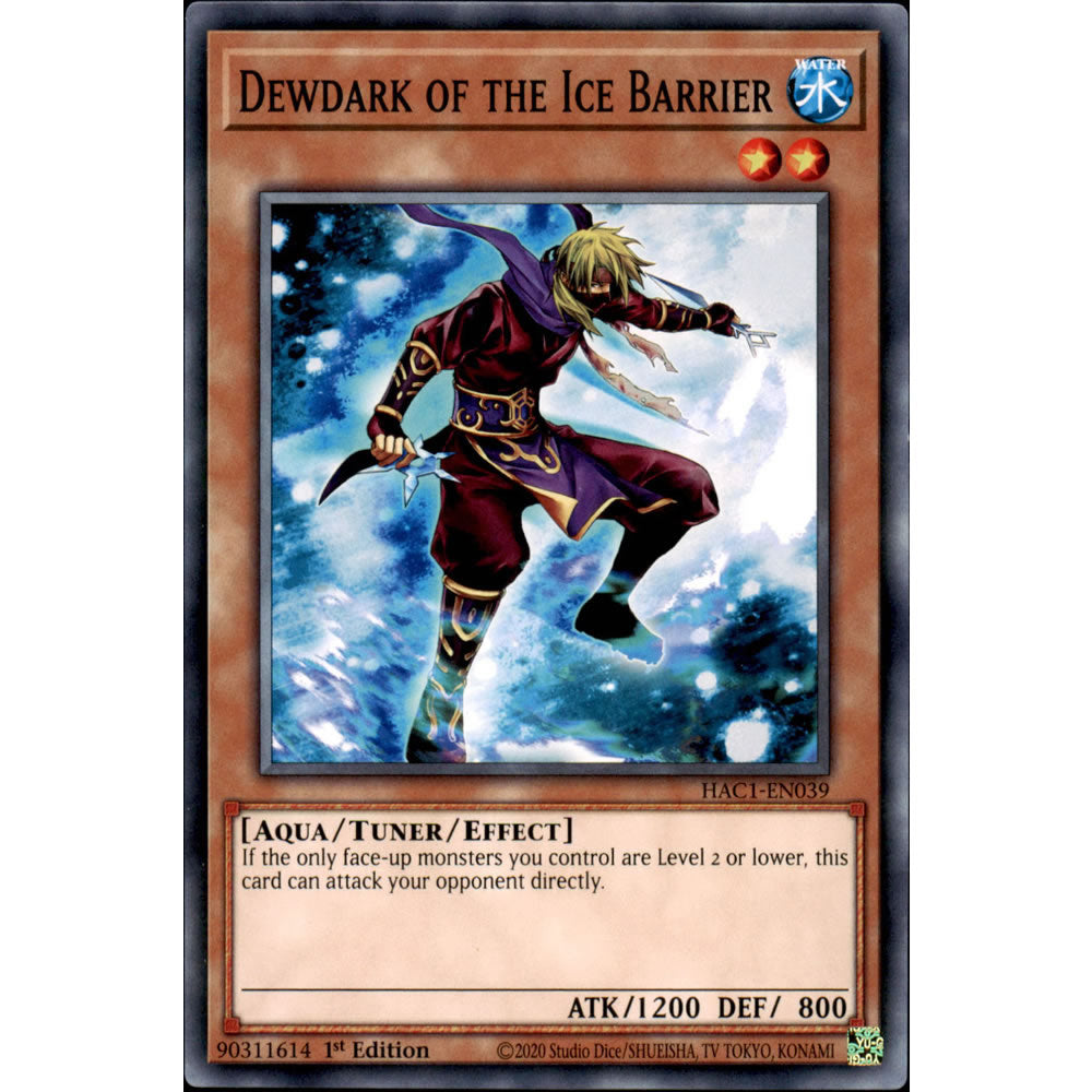 Dewdark of the Ice Barrier HAC1-EN039 Yu-Gi-Oh! Card from the Hidden Arsenal: Chapter 1 Set
