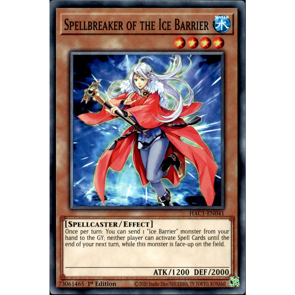 Spellbreaker of the Ice Barrier HAC1-EN041 Yu-Gi-Oh! Card from the Hidden Arsenal: Chapter 1 Set