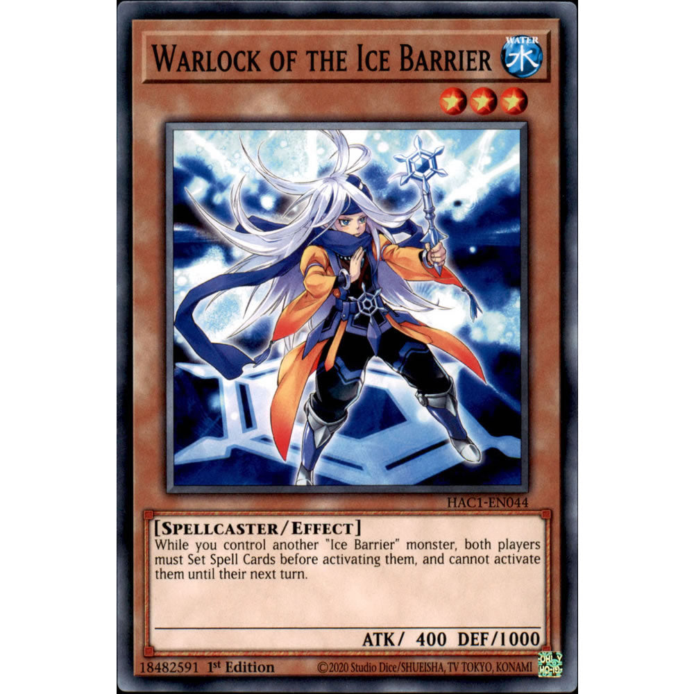 Warlock of the Ice Barrier HAC1-EN044 Yu-Gi-Oh! Card from the Hidden Arsenal: Chapter 1 Set