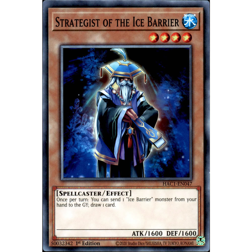Strategist of the Ice Barrier HAC1-EN047 Yu-Gi-Oh! Card from the Hidden Arsenal: Chapter 1 Set