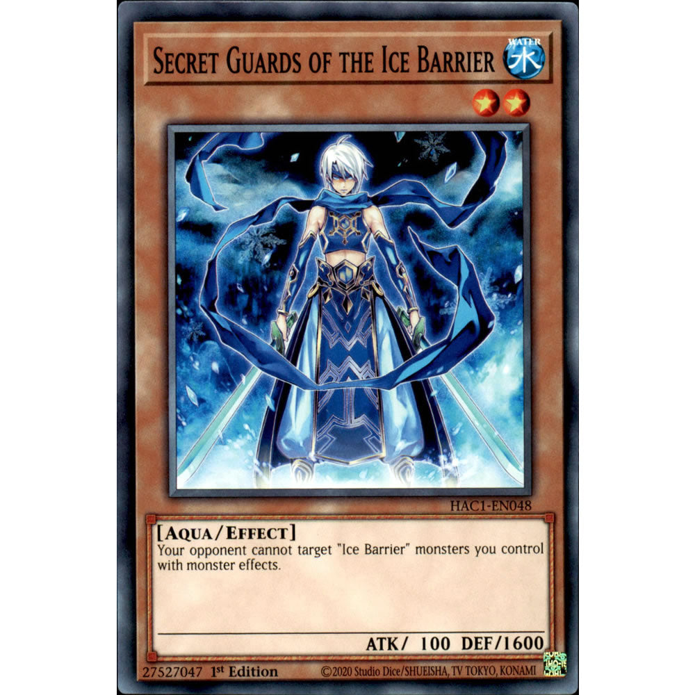 Secret Guards of the Ice Barrier HAC1-EN048 Yu-Gi-Oh! Card from the Hidden Arsenal: Chapter 1 Set